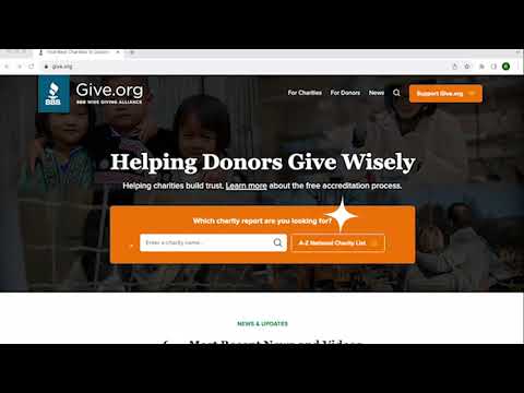 BBB Wise Giving Alliance, Go To Give.org This Giving Season - YouTube-o6Vn1mXzmT0
