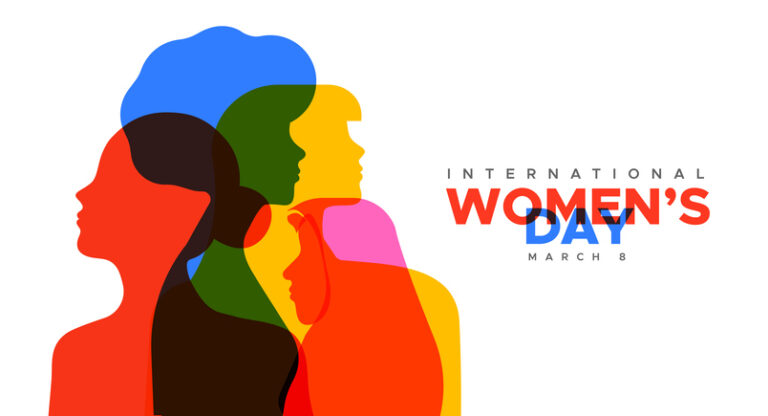 Illustration of diverse women’s profiles celebrating International Women’s Day and the role of women in philanthropy and nonprofit leadership.