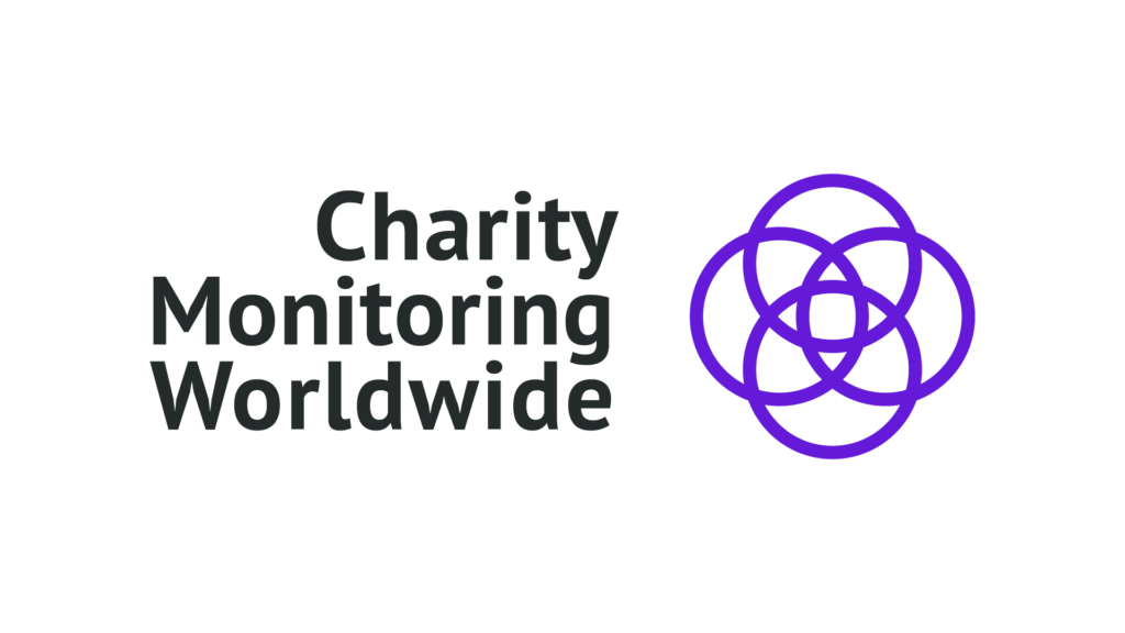 Charity Monitoring Worldwide (CMW) logo, representing charity monitoring organizations from 19 countries that promote transparency, accountability, and donor trust.