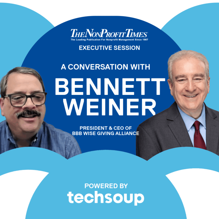 Bennett Weiner and Paul Clolery discuss charity trust, AI, and online giving during a NonProfit Times Executive Session.
